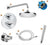 Roca T-1000 Round Built In Concealed Thermostatic 2 Outlet Shower Set & Kit - Unbeatable Bathrooms