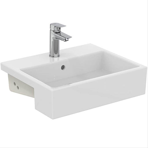 Armitage Shanks Edit S 50cm Semi-Countertop Washbasin 1 Taphole with Overflow - Unbeatable Bathrooms