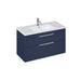 Britton Shoreditch 1000mm Vanity Unit - Wall Hung 2 Drawer Unit with Square Basin - Unbeatable Bathrooms