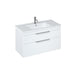 Britton Shoreditch 1000mm Vanity Unit - Wall Hung 2 Drawer Unit with Square Basin - Unbeatable Bathrooms