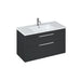 Britton Shoreditch 1000mm Vanity Unit - Wall Hung 2 Drawer Unit with Square Basin - Unbeatable Bathrooms