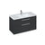 Britton Shoreditch 1000mm Vanity Unit - Wall Hung 2 Drawer Unit with Square Basin - Unbeatable Bathrooms