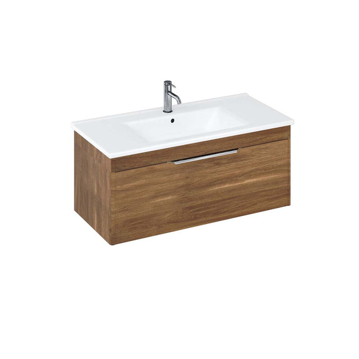 Britton Shoreditch Vanity Unit - Wall Hung 1 Drawer Unit with Basin (Various) - Unbeatable Bathrooms