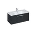 Britton Shoreditch 1000mm Vanity Unit - Wall Hung 1 Drawer Unit with Square Basin - Unbeatable Bathrooms