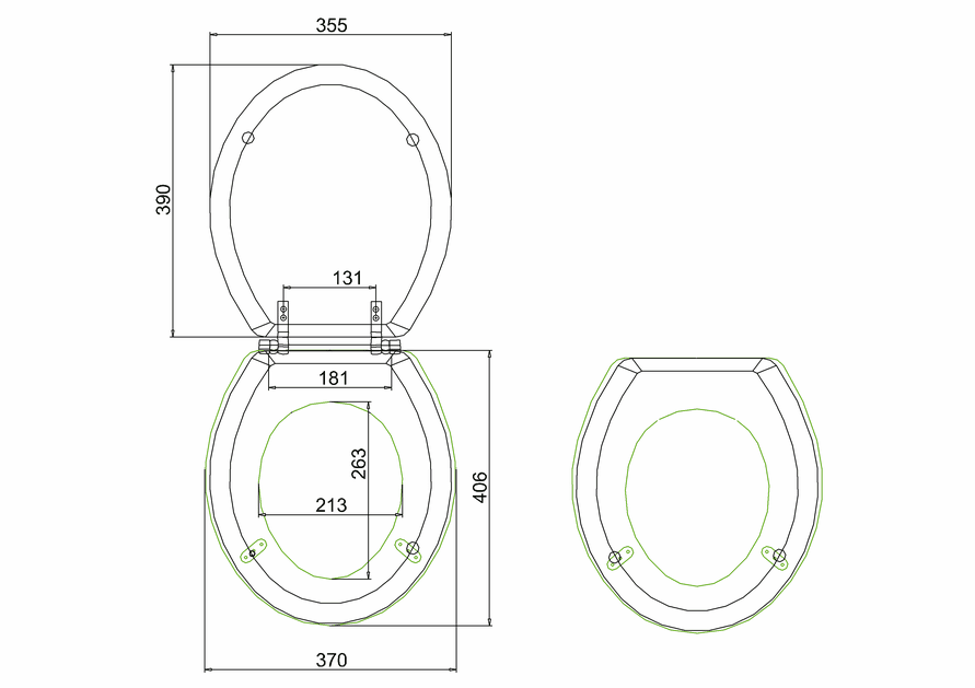 Burlington Traditional Standard Wooden Toilet Seat - Oak - Unbeatable Bathrooms