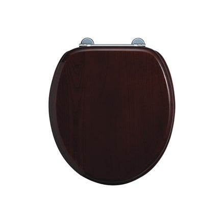 Burlington Traditional Standard Wooden Toilet Seat - Mahogany - Unbeatable Bathrooms
