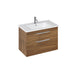 Britton Shoreditch 820mm Vanity Unit - Wall Hung 2 Drawer Unit with Square Basin - Unbeatable Bathrooms