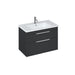 Britton Shoreditch 820mm Vanity Unit - Wall Hung 2 Drawer Unit with Square Basin - Unbeatable Bathrooms