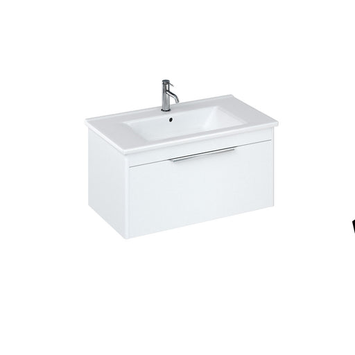 Britton Shoreditch 820mm Vanity Unit - Wall Hung 1 Drawer Unit with Square Basin - Unbeatable Bathrooms