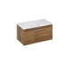 Britton Shoreditch 850mm Wall Hung Single Drawer Unit with Carrara White Worktop - Unbeatable Bathrooms