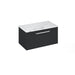 Britton Shoreditch 850mm Wall Hung Single Drawer Unit with Carrara White Worktop - Unbeatable Bathrooms