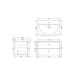 Hudson Reed Sarenna 700mm Curved Vanity Unit - Wall Hung 2 Drawer Unit with Basin - Unbeatable Bathrooms