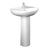Tavistock Micra 56.5cm Ceramic Full Pedestal Basin - 1TH - Unbeatable Bathrooms