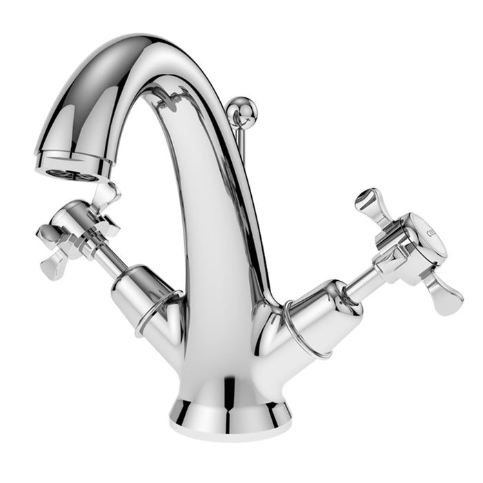 Nuie Selby Crosshead Mono Basin with Pop-Up Waste - Unbeatable Bathrooms