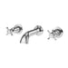 Nuie Selby Crosshead Wall Mounted 3 Tap Hole Bath Filler Tap - Unbeatable Bathrooms