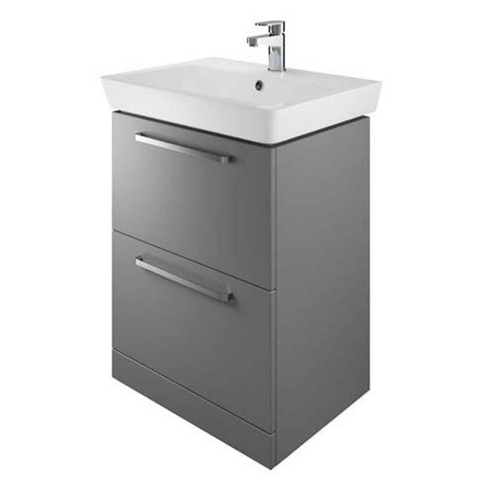 The White Space Scene 600/800mm Vanity Unit - Floor Standing 2 Drawer Unit - Unbeatable Bathrooms