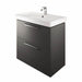 The White Space Scene 600/800mm Vanity Unit - Floor Standing 2 Drawer Unit - Unbeatable Bathrooms