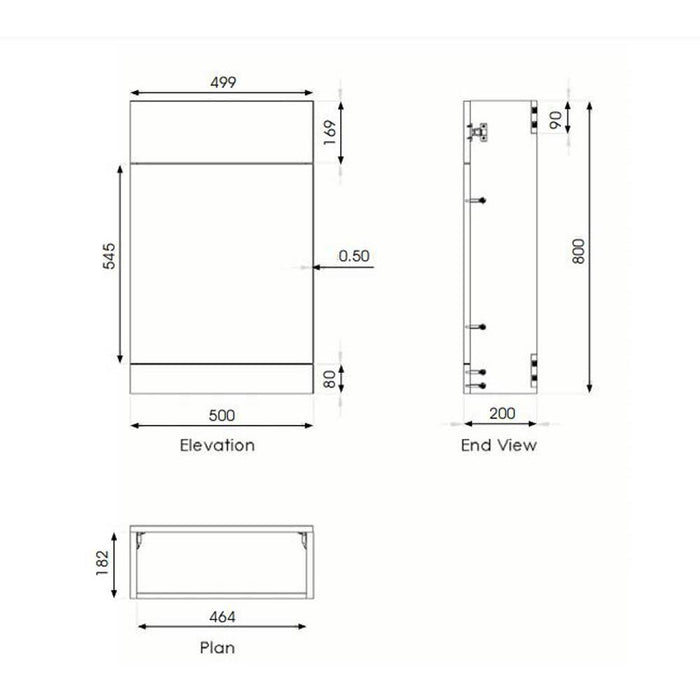 The White Space Scene 500mm Wc Unit - Unbeatable Bathrooms