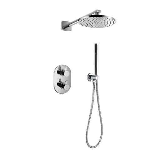 Flova Smart Thermostatic 2-Outlet Shower Valve with Fixed Head and Handshower Kit - Unbeatable Bathrooms