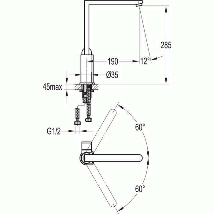 Flova Smart Swivel Spout Single Lever Kitchen Mixer - Unbeatable Bathrooms