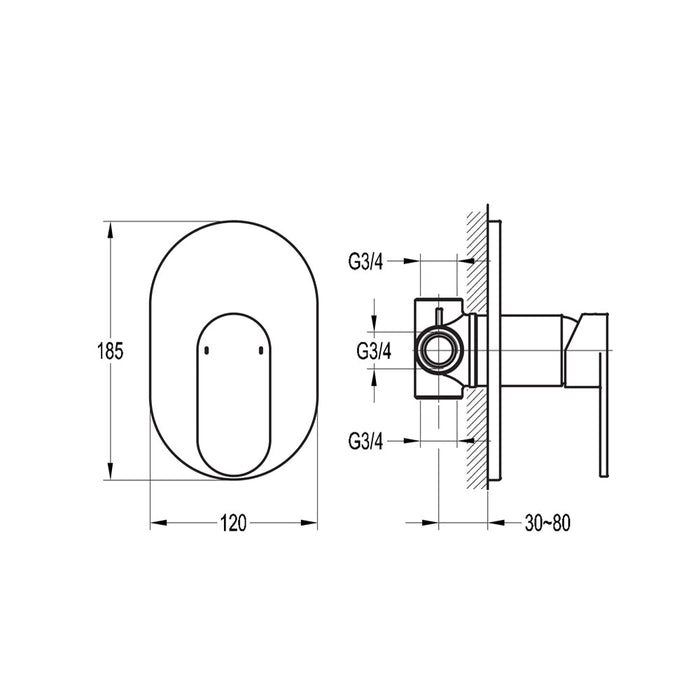Flova Smart Concealed Manual Shower Mixer - Unbeatable Bathrooms
