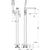 Flova Smart Floor Standing Tall Bath and Shower Mixer with Shower Set - Unbeatable Bathrooms