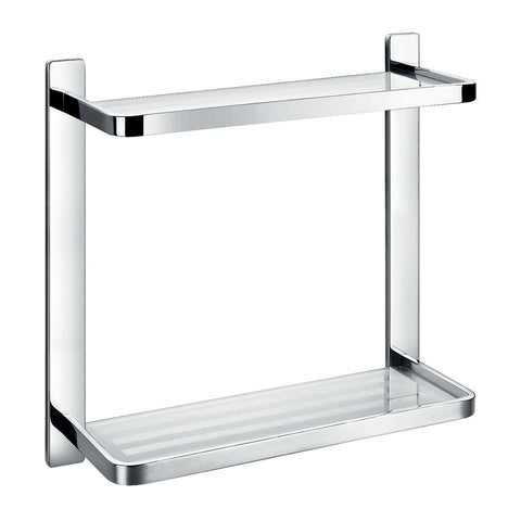 Flova Sofija 325mm Double Glass Shelf - Unbeatable Bathrooms