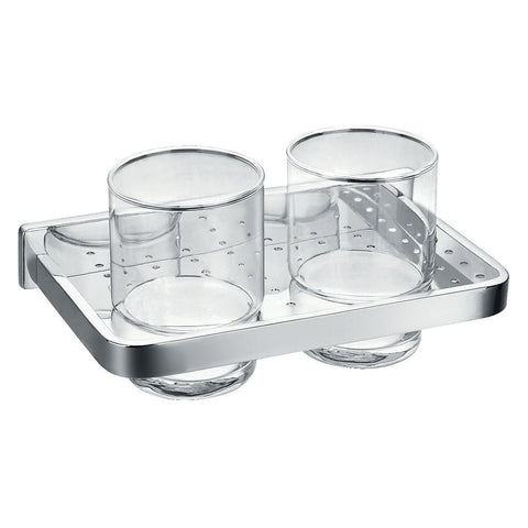 Flova Sofija Double Glass Tumbler Holder - Unbeatable Bathrooms