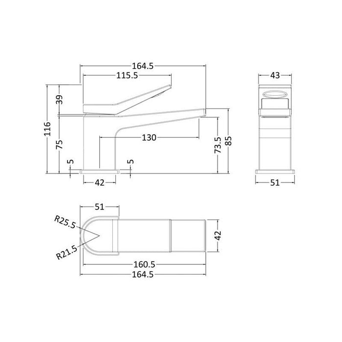 Hudson Reed Soar W/M Single Lever Basin Mixer - Unbeatable Bathrooms
