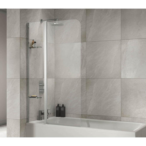 Sommer Extended 1500 x 900mm Half Radius Bath Screen with Fixed Panel - Unbeatable Bathrooms