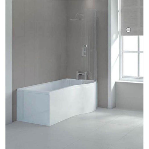 Sommer P Shaped 1675 x 850mm Left Hand Shower Bath - Unbeatable Bathrooms