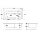 Sommer P Shaped 1675 x 850mm Right Hand Shower Bath - Unbeatable Bathrooms