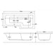 Sommer L Shaped 1700 x 850mm Right Hand Shower Bath - Unbeatable Bathrooms