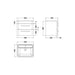 Hudson Reed Solar 600/800mm Vanity Unit - Wall Hung 2 Drawer Unit with Basin - Unbeatable Bathrooms