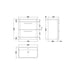 Hudson Reed Solar 600/800mm Vanity Unit - Floor Standing 2 Drawer Unit with Basin - Unbeatable Bathrooms