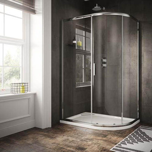 Sommer 6mm Single Door Offset Quadrant Shower Enclosure - 1900 x 760/800/900mm - Unbeatable Bathrooms