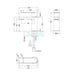 Hudson Reed Sottile Mini Mono Basin Mixer Push Button Waste - Unbeatable Bathrooms