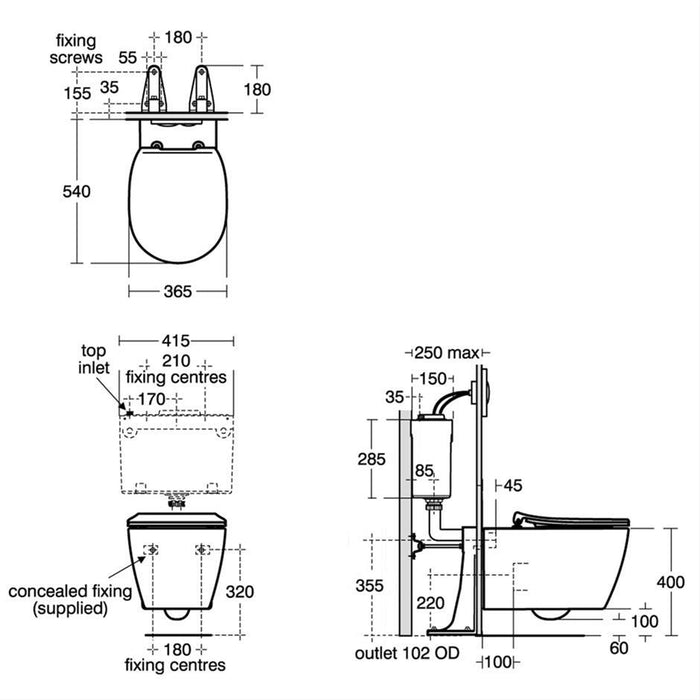 Sottini Santorini Wall Hung Toilet with Aquablade Technology - Unbeatable Bathrooms