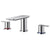 Flova Spring 3-Hole Deck Mounted Basin Mixer with Slotted Clicker Waste Set - Unbeatable Bathrooms