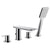 Flova Spring 4-Hole Deck Mounted Bath and Shower Mixer with Shower Set - Unbeatable Bathrooms