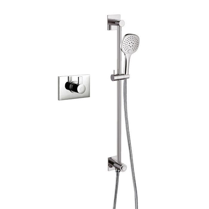 Flova STR8 Thermostatic Mixer Valve with Goclick&reg; On/Off Control Slide Rail Kit - Unbeatable Bathrooms