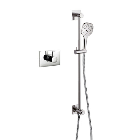 Flova STR8 Thermostatic Mixer Valve with Goclick&reg; On/Off Control Slide Rail Kit - Unbeatable Bathrooms