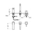 Flova STR8 3-Hole Deck Mounted Bath and Shower Mixer with Shower Set - Unbeatable Bathrooms