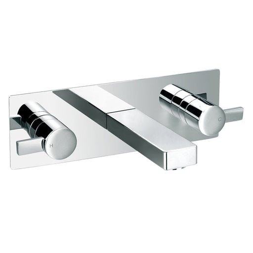 Flova STR8 3-Hole Concealed Basin Mixer with Slotted Clicker Waste Set - Unbeatable Bathrooms