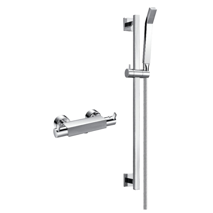 Flova STR8 Thermostatic Exposed Bar Valve with Slide Rail Kit - Unbeatable Bathrooms