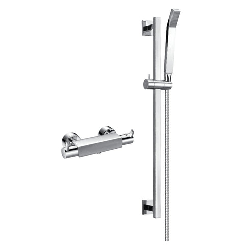 Flova STR8 Thermostatic Exposed Bar Valve with Slide Rail Kit - Unbeatable Bathrooms