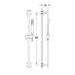 Flova STR8 Slide Rail Set with Brass Handshower - Unbeatable Bathrooms