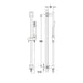 Flova STR8 Slide Rail Kit with Integral Wall Outlet - Unbeatable Bathrooms