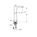 Flova STR8 Tall 255mm Mono Basin Mixer with Slotted Clicker Waste Set - Unbeatable Bathrooms