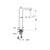 Flova STR8 Tall 255mm Mono Basin Mixer with Slotted Clicker Waste Set - Unbeatable Bathrooms